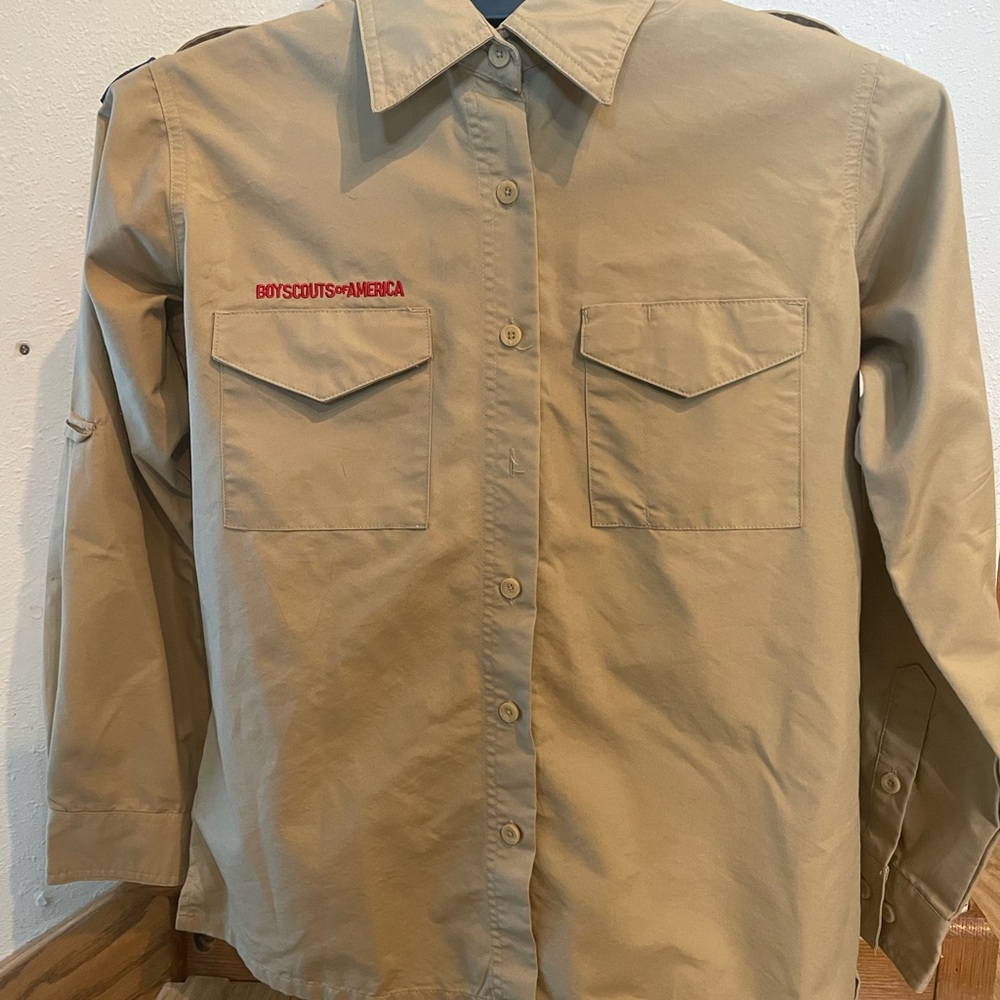 Boy Scouts of America , Women’s Tan Long Sleeve Button Down Shirt